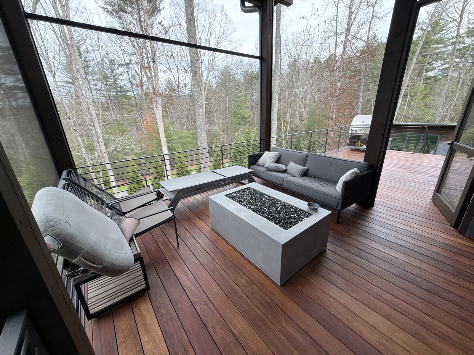 Mountain Deck & Porch with Fire Feature