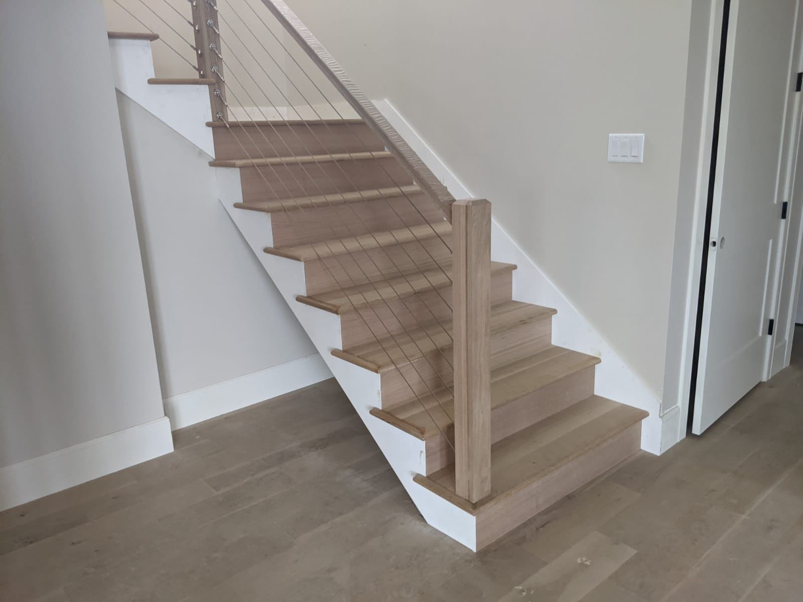 White Oak Stair with Stainless Cable Rail — detail 2