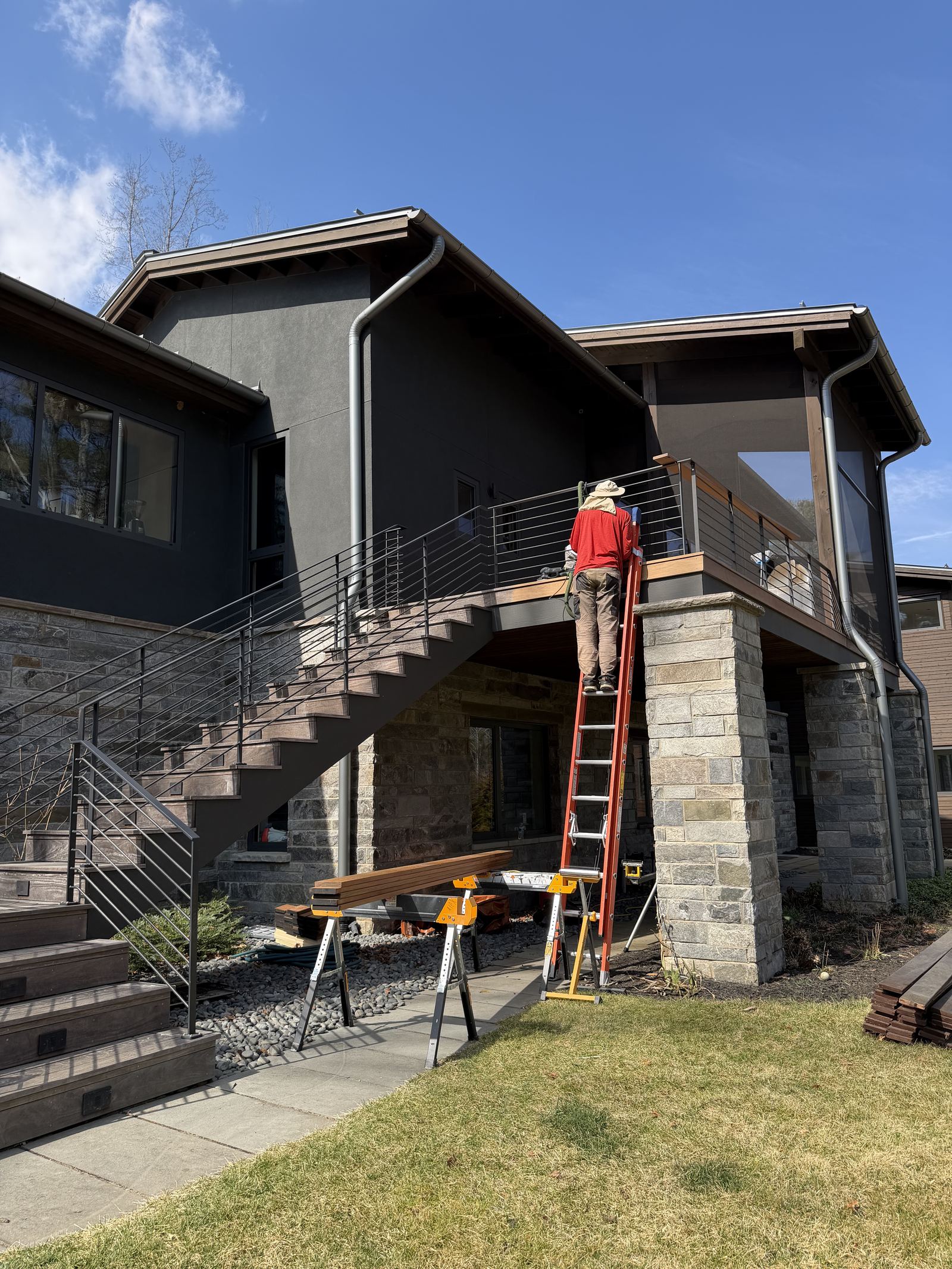 Mountain Deck & Porch with Fire Feature — detail 9