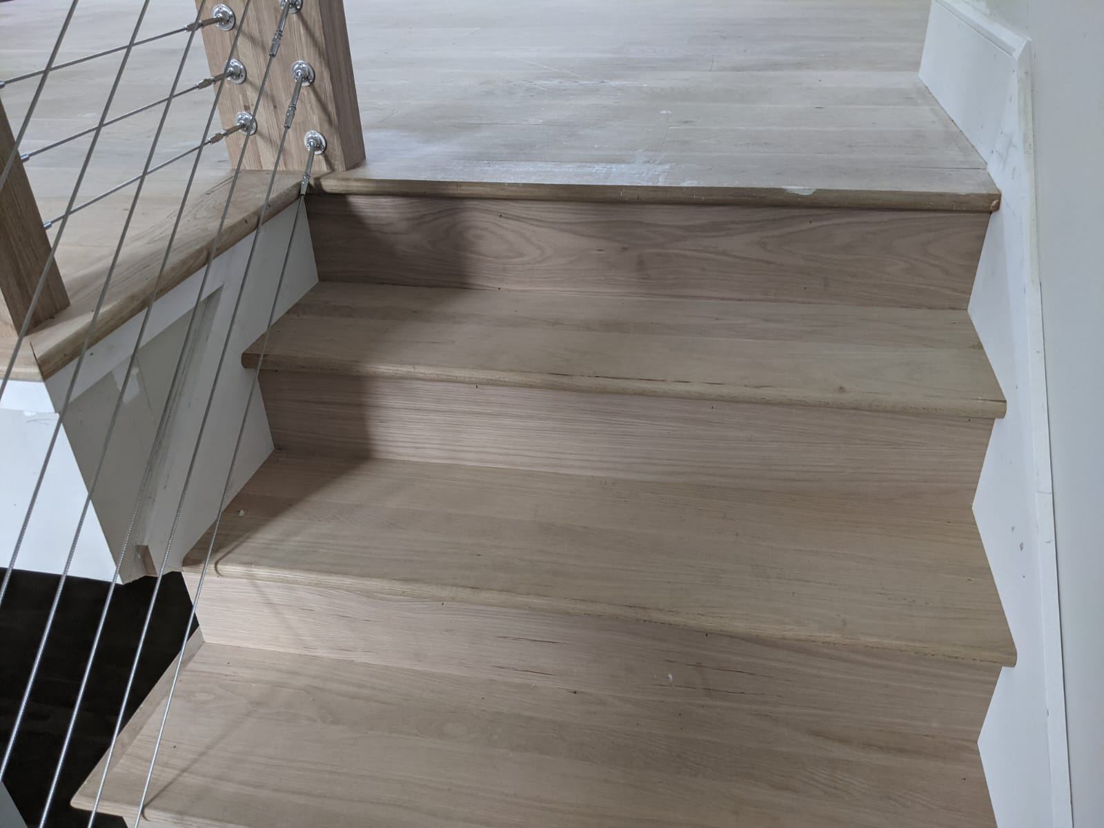 White Oak Stair with Stainless Cable Rail — detail 3