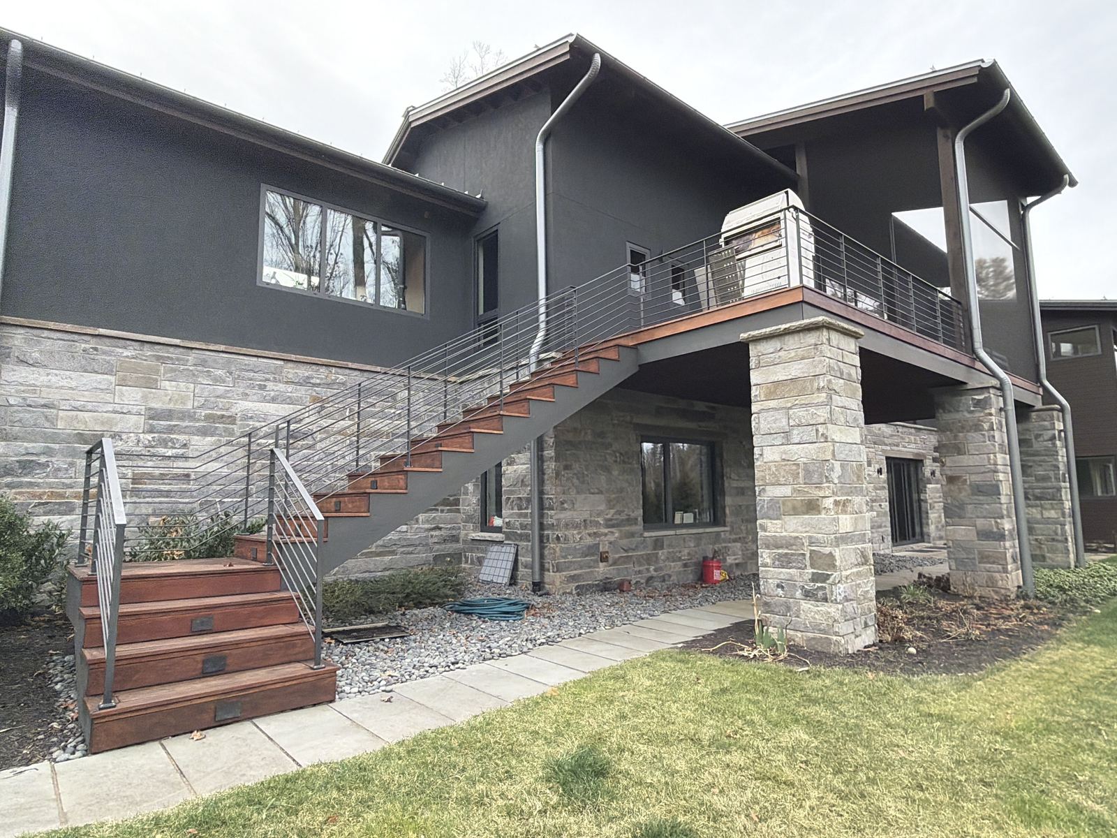 Mountain Deck & Porch with Fire Feature — detail 2